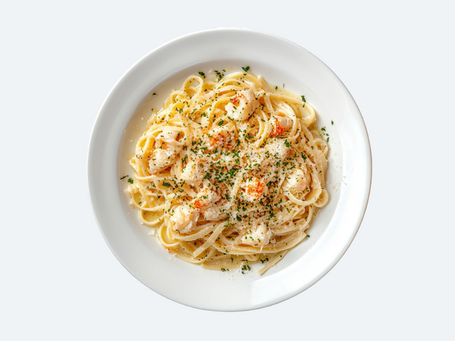 Crab Linguine with Garlic Butter and Lemon