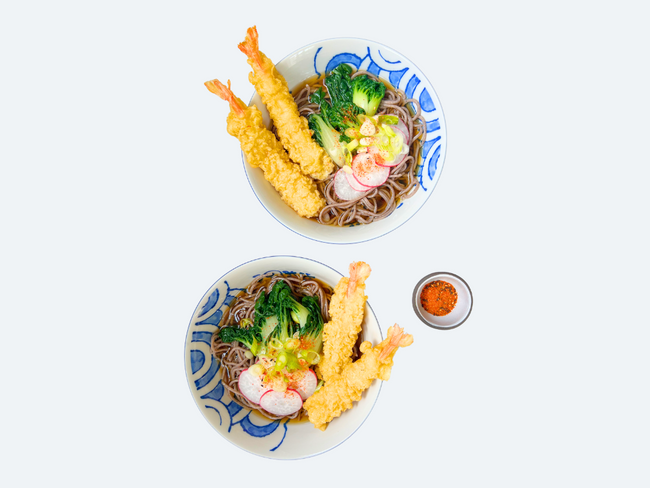 Soba Noodle Soup with Shrimp Tempura